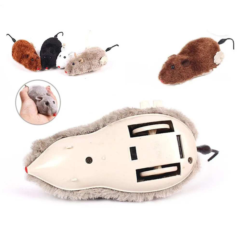 Игрушки для кошек заводная пружина яркость механическое движение крыса