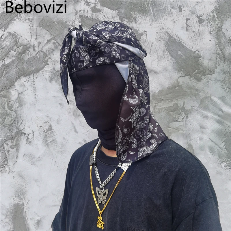 Атласная Мужская кепка с цветами кешью хип-хоп Du Doo Rag Durag тюрбан уличная одежда