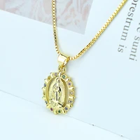 charms colar zircon pendant necklace for mother gifts virgin mary necklace women our lady of guadalupe religious jewelry