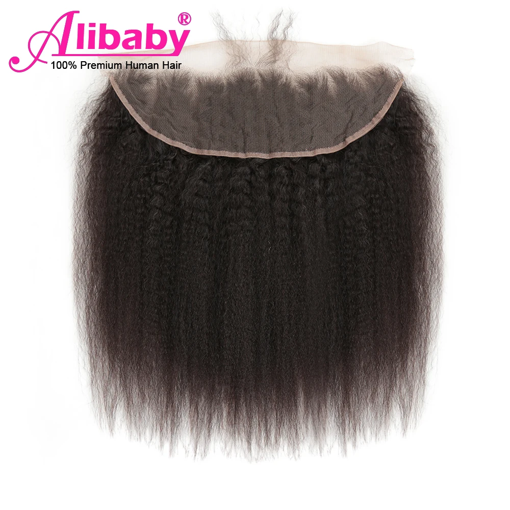 Alibaby малазийские волосы 13 × 4 швейцарские фронтальные курчавые прямые Remy