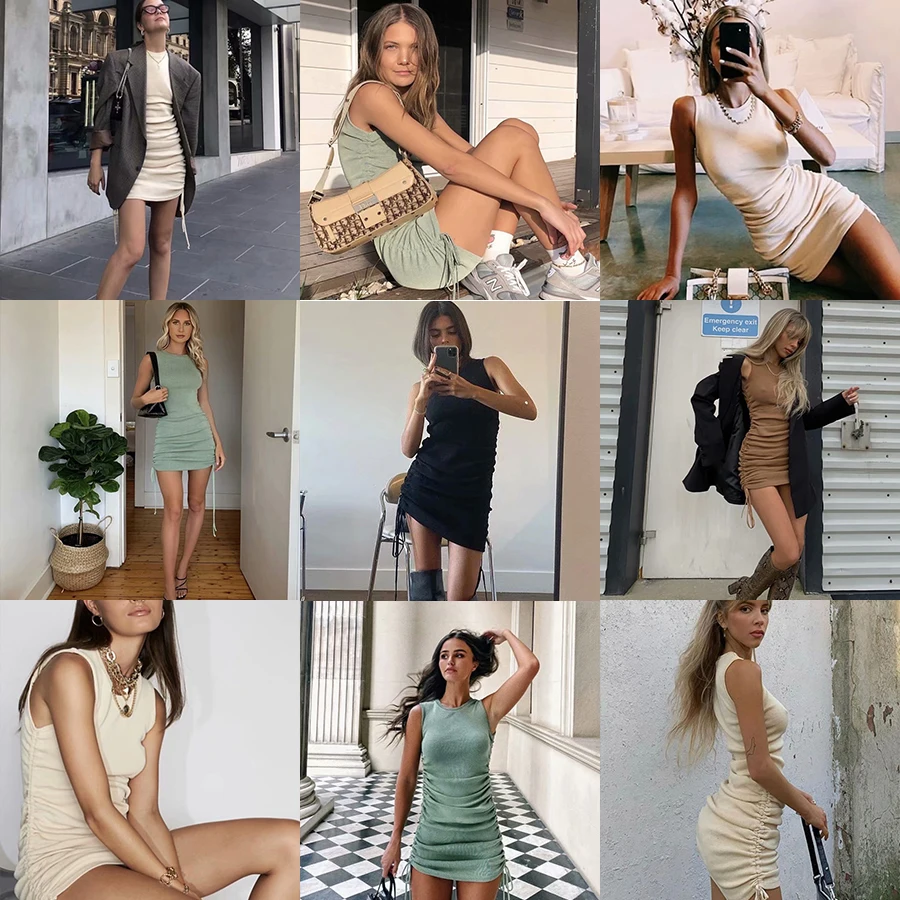 Мини платье Linjiashop женское эластичное черное облегающее мини на бретелях без