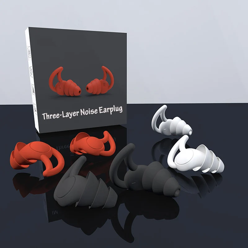 

Silicone Sleeping Ear Plugs Sound Insulation Ear Protection Earplugs Anti-Noise Plugs for Travel Silicone Soft Noise Reduction
