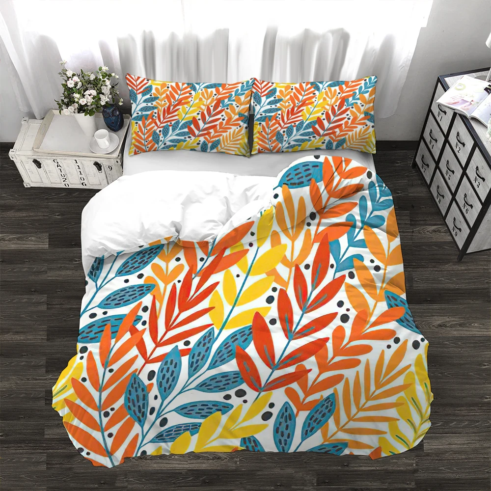 

3D Print Durable Comforter Cover Palm Trees Pattern 3pcs Duvet Cover Set Tropical Style Quilt Cover Bed Set AU US UK Size