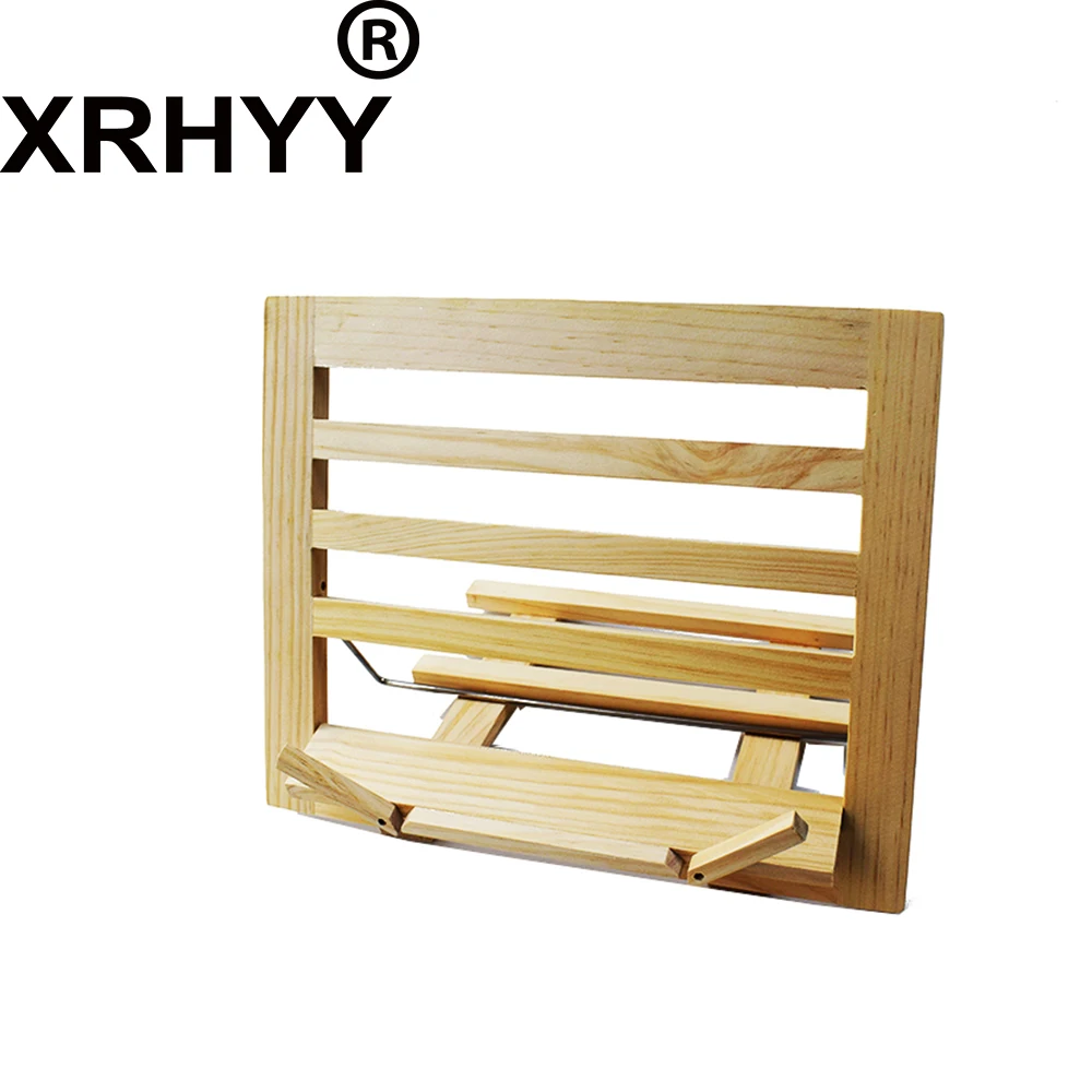 Регулируемая складная деревянная подставка для кулинарной книги чтения