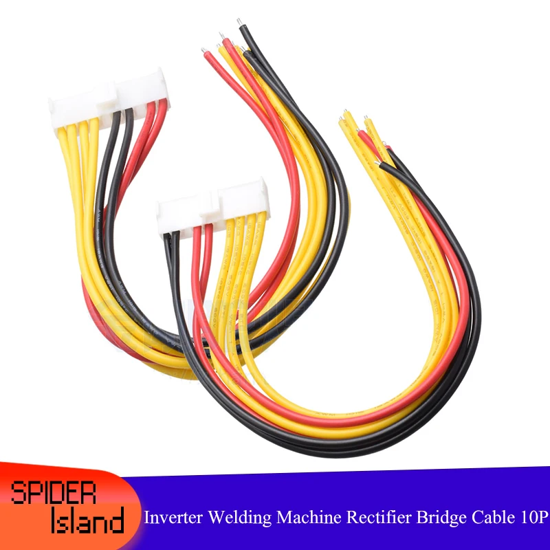 

5pcs Inverter Welding Machine Silicon Bridge Cable 10Pin 8 Wire Positive / Reverse 18AWG Copper