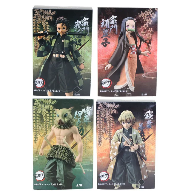 2 in box 4 шт./компл. аниме демон убийца игрушка в виде фигурки Kimetsu без Yaiba камадо Tanjirou Nezuko Agatsuma Zenitsu Hashibira Inosuke игрушка в виде фигурки - Цвет: 2 in box