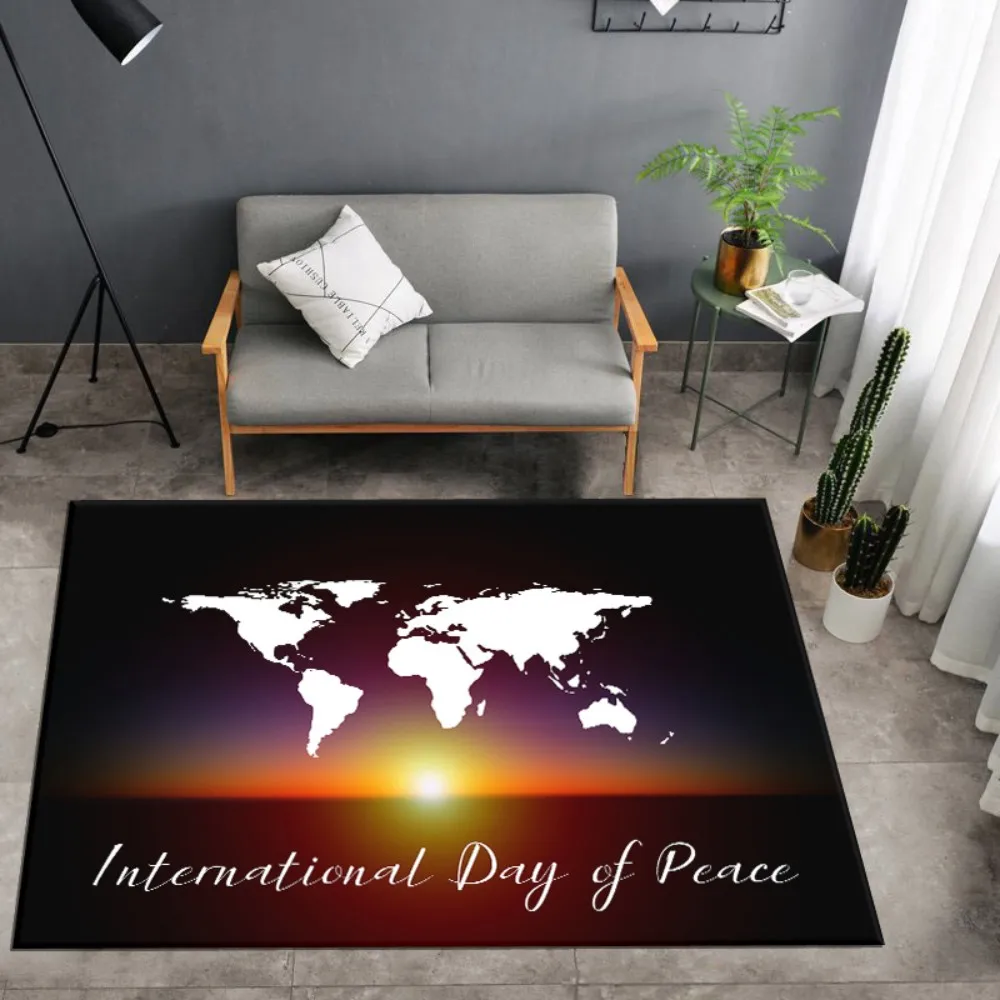 3D принт карта мира коврик остров Пол Текстиль для дома ковры пола кухни Гостиная