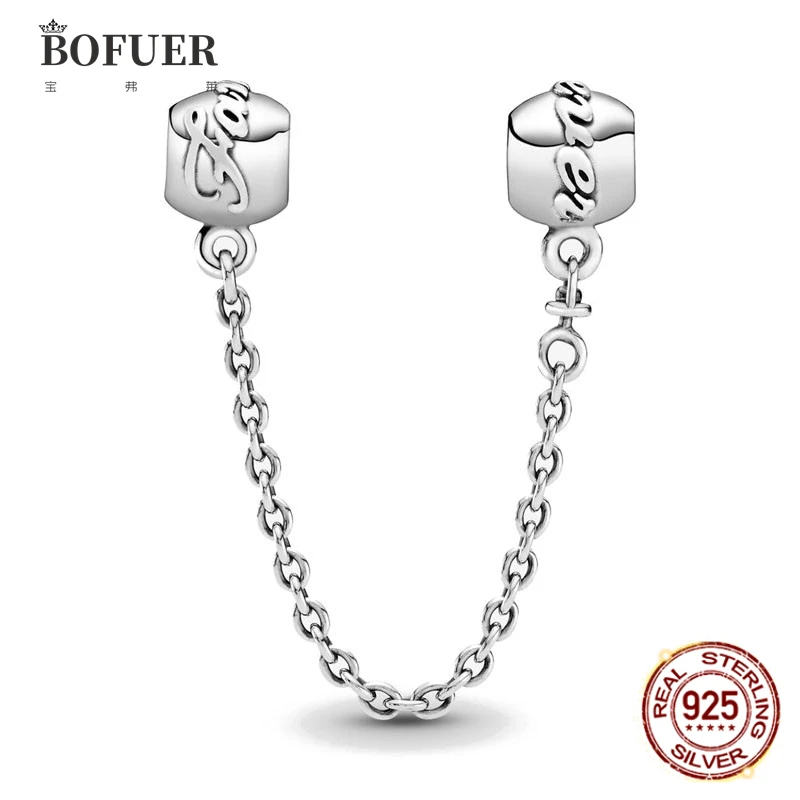 

Цепочка BOFUER для безопасного браслета из серебра 925 пробы, 233B