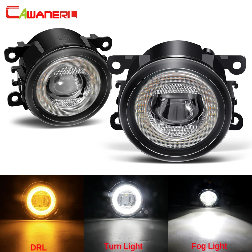 Автомобисветильник противотуманная фара ангельские глазки 3 в 1 с функцией DRL 30 Вт