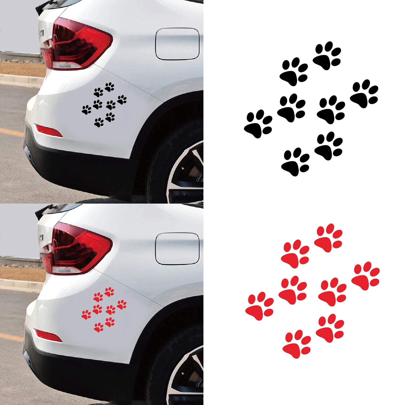

8pcs Car Dog Stickers Cat Paw Prints Cute Paw Prints Decoration Car Stickers Dog Paw Pvc Footprint Decal Car Styling Top Sale
