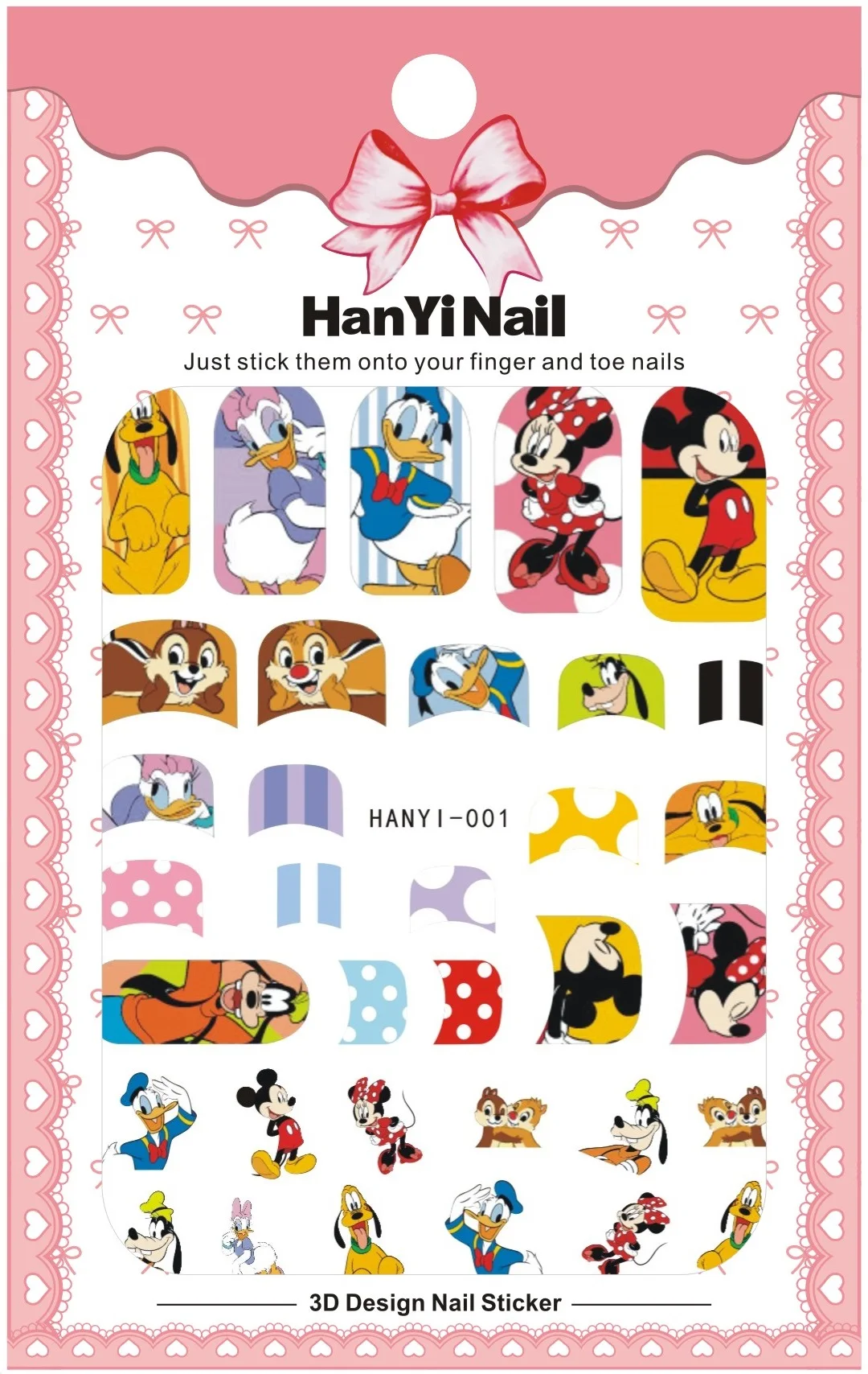 

Disney Anime Cartoon Sticker Mickey Mouse Donald Duck Snow White Winnie the Pooh Nail Art Decal Handmade DIY Disney Nail Slider
