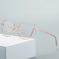 fashion women cat eye full rim alloy glasses frame for female prescription eyeglasses optical spectacles for woman