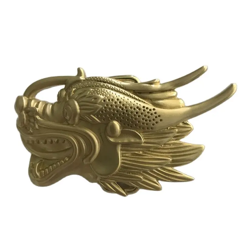 Retail New High Quality Cool 3D Dragon Head Solid Brass Belt Buckle Fashion Men Women Jeans accessories For 4cm Wide belt | Дом и сад