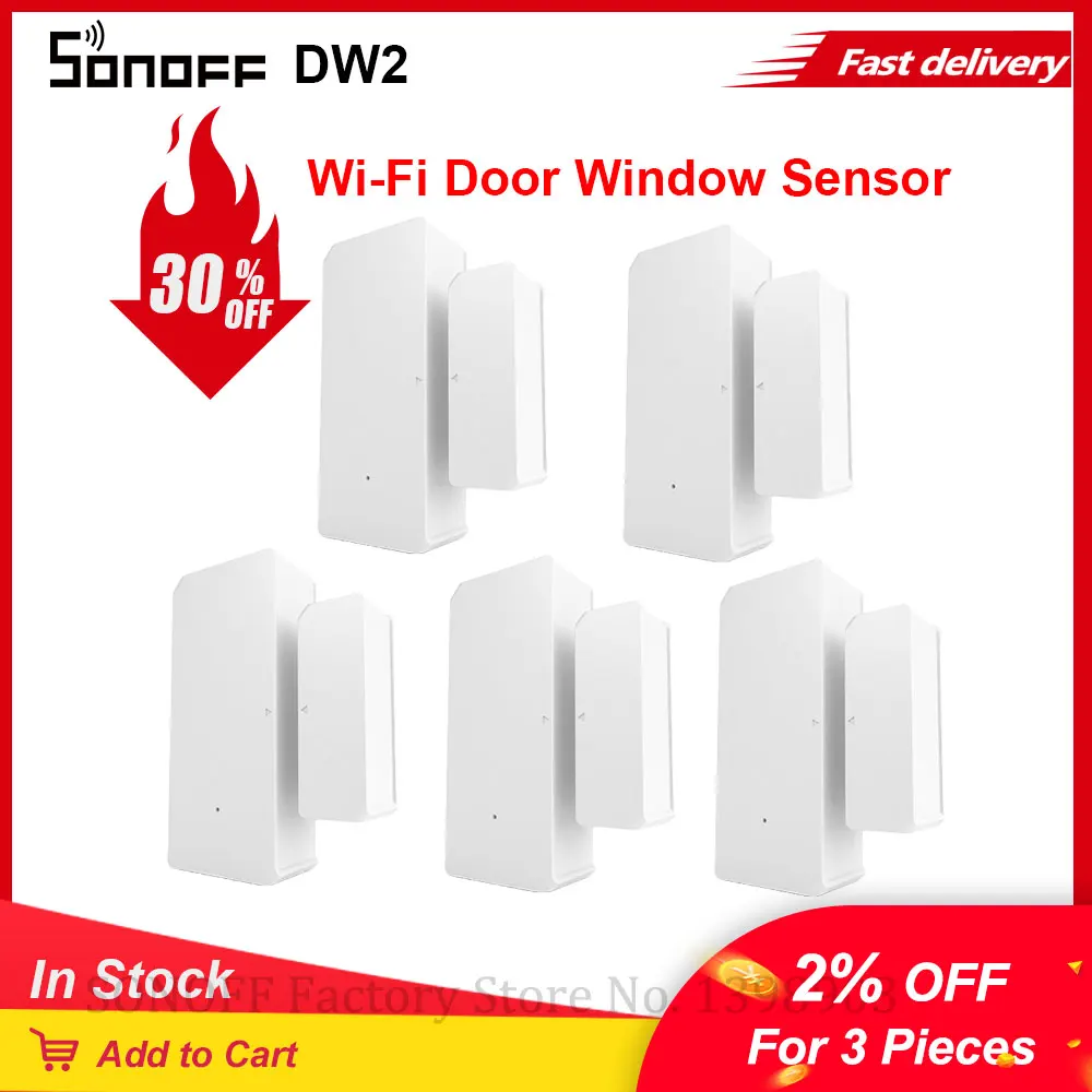 Беспроводной датчик SONOFF DW2 Wi Fi для дверей и окон|Модули умного дома| |
