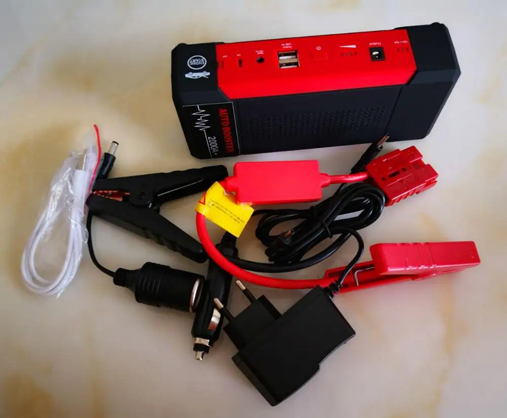 Самый мощный 12 в автомобильный пусковой стартер power Bank 2000A 80000 мАч автомобильный аккумулятор бустер зарядное устройство 12 В пусковое устройство бензиновый дизельный автомобиль - Цвет: Белый