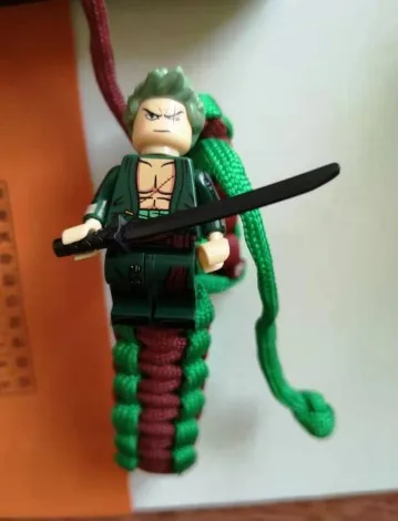 zoro Buzz Lightyear Paracord браслет для детей супергерой Железный человек розовый Бэтмен Дарт Вейдер кролик Единорог строительные блоки кирпичи игрушки - Metal Color: zoro