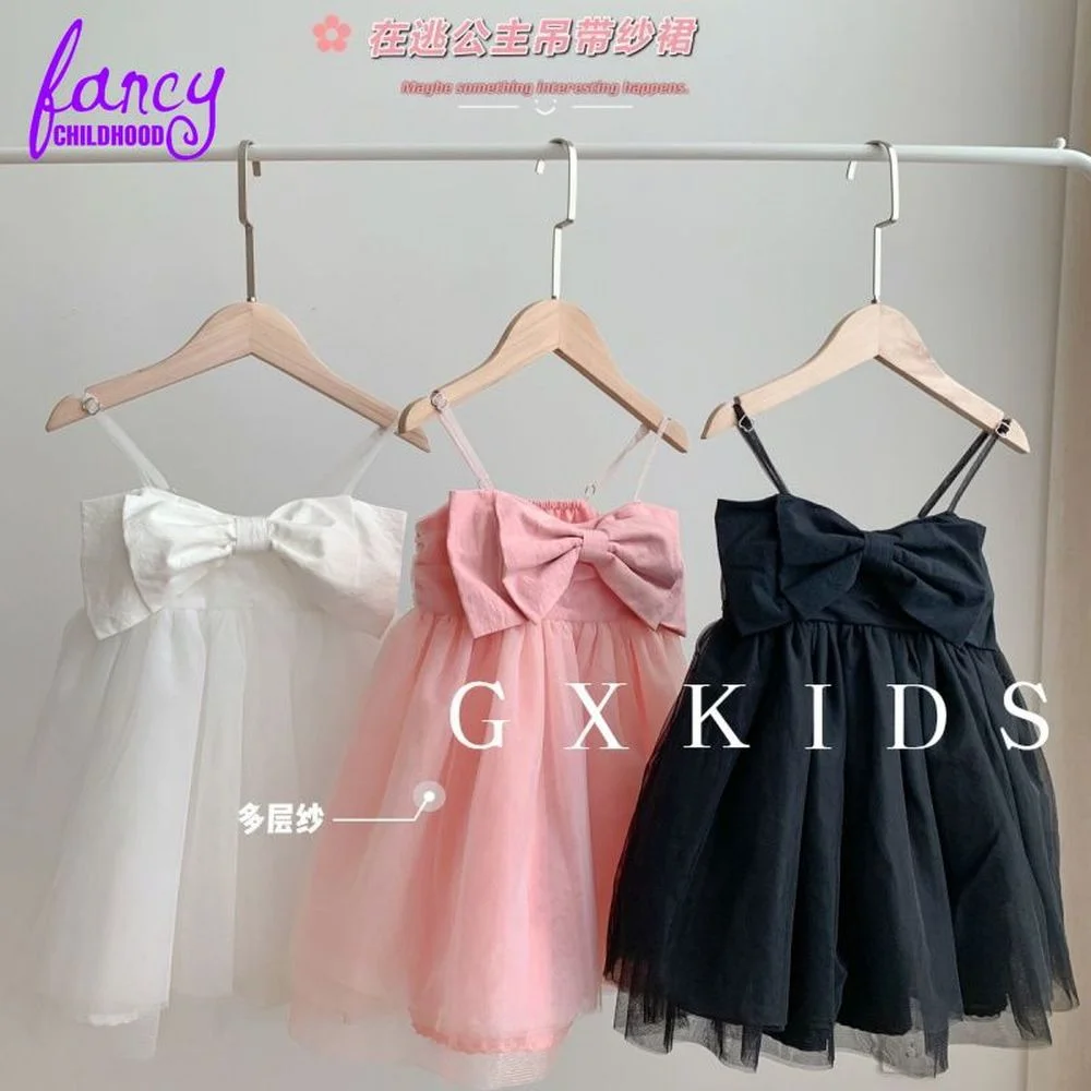 

Pink Kids Princess Dresses for Girls Children's Clothing Big Bow Gowns Toddler Birthday Party Frocks Boutique Baby Tutu Dresses
