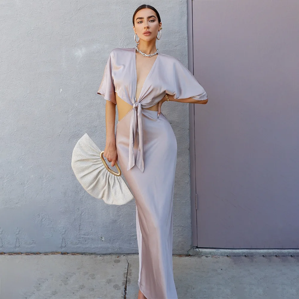 

Sexy Bandage Dress Women Summer Beach Boho Bodycon Elegant Party Long Dresses Vestidos