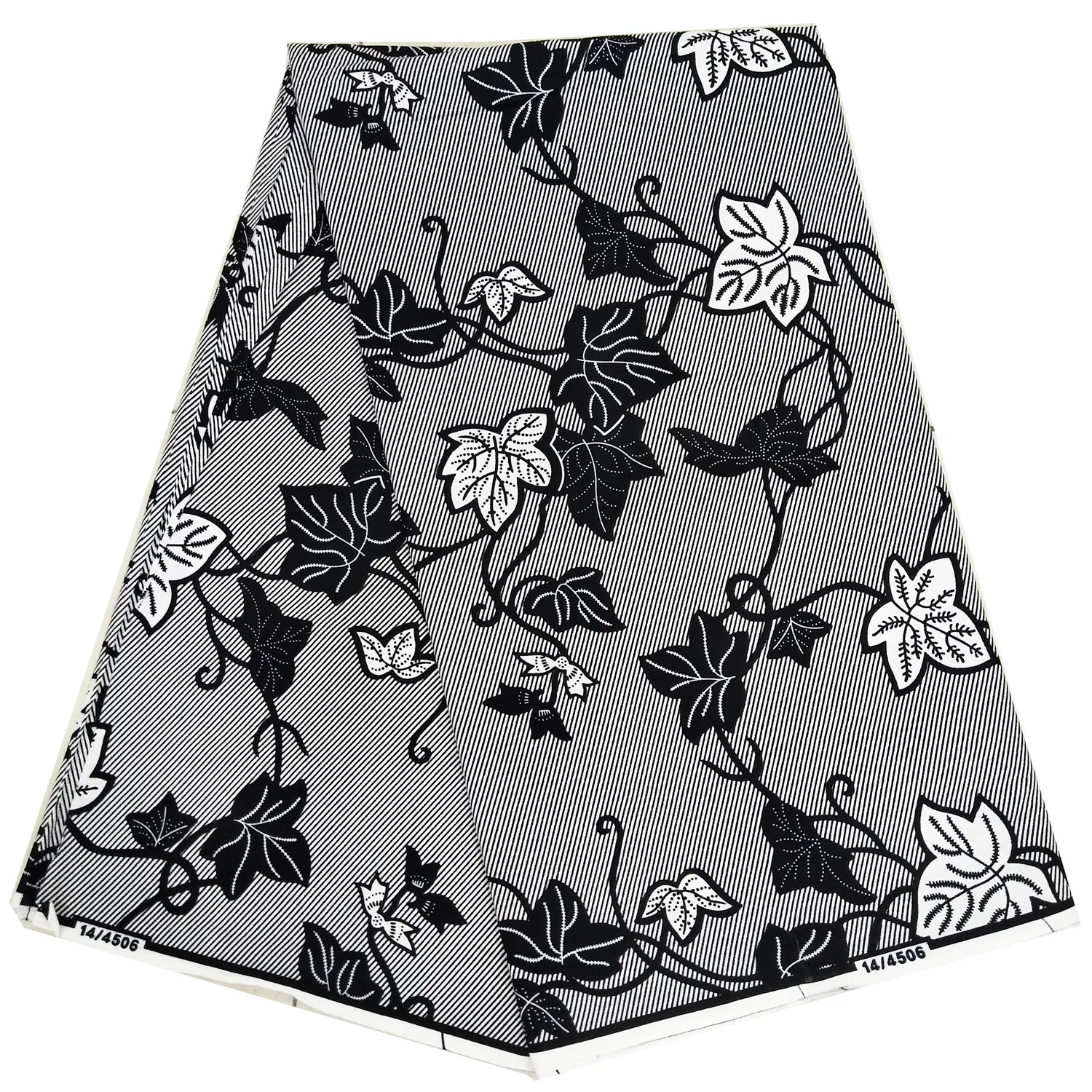 2019 ткань с африканскими блоками и восковыми принтами из Анкары цвет черный/белый