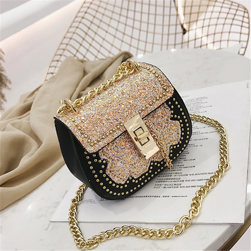 Сумки для маленьких девочек Детские сумки через плечо с кристаллами Мини Сумочка