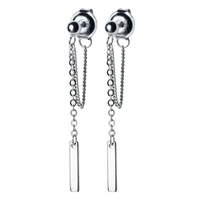 925 sterling silver handcrafted bead ear line back hanging ear chain simple classic fashion lady ear drop accessories