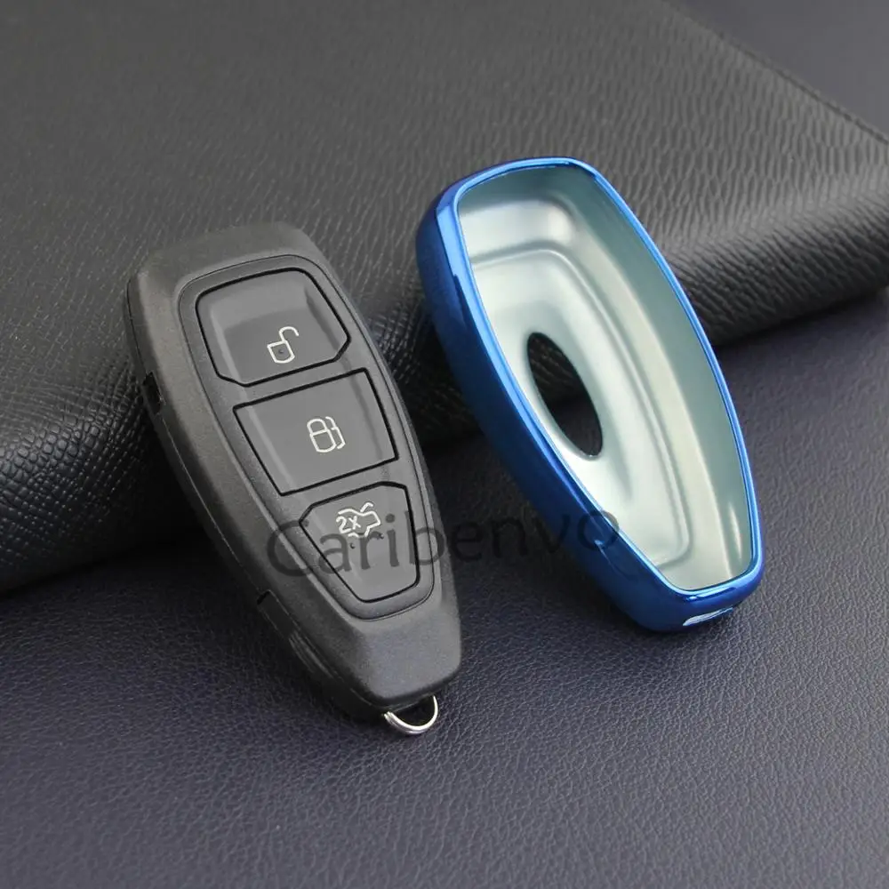 Чехол для ключей автомобиля Aurora Blue прочный хорошего качества Ford Focus Fiesta ESCAP Kuga