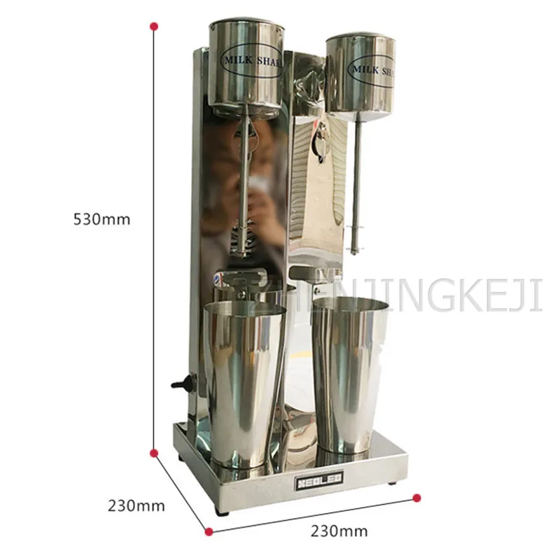 110V/220V Commercial Milkshake Machine Electric Stainless Steel Double-head Mixing Milk Froth 300W Tea Blender | Бытовая техника