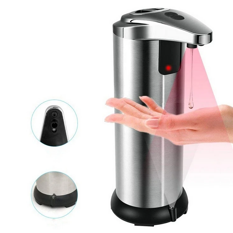 

250ml Automatic Liquid Soap Dispenser Smart Sensor Touchless Stainless Steel Electroplated Dispensador for Kitchen Bathroom