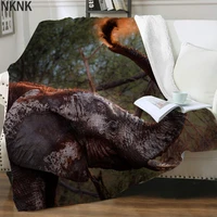 nknk brank elephant blanket animal plush throw blanket novelty thin quilt funny bedspread for bed sherpa blanket fashion premium