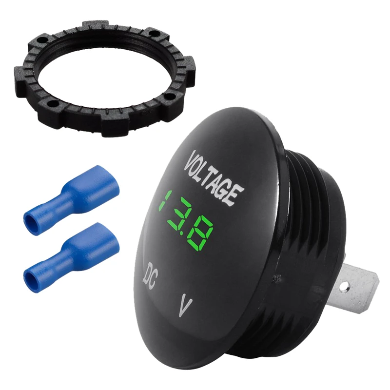 12 В-24 В постоянного тока Вольтметр монитор автомобиля мотоцикла светодиодный