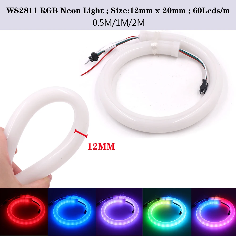 12 В WS2811 RGB неоновый светильник SMD5050 60 Светодиодный s/m светодиодный