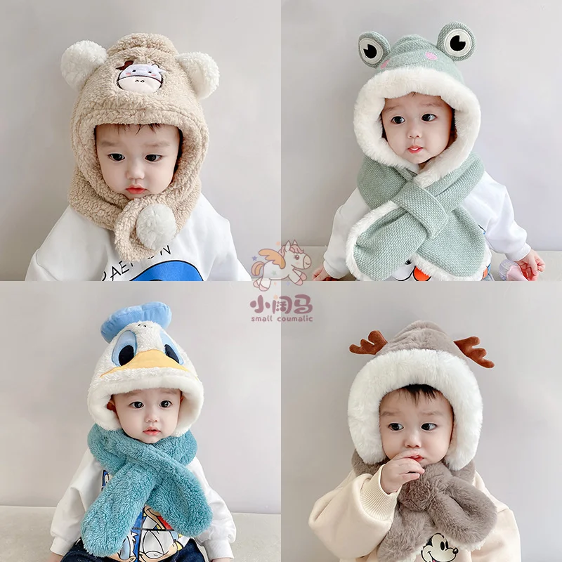 

Детская шапка-шарф с плюшевой подкладкой, на осень и зиму