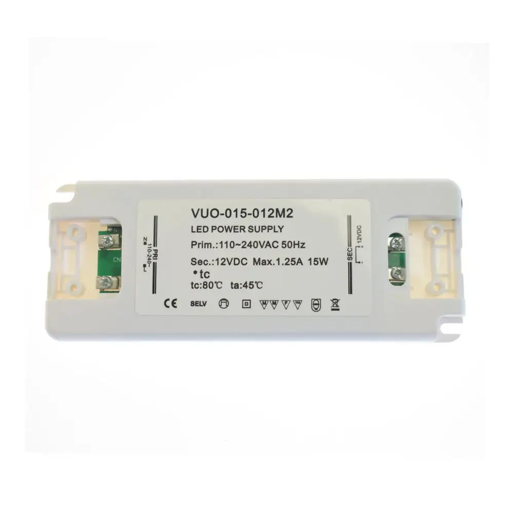 AC110 240V к 12 В 15 Вт Светодиодный драйвер Трансформатор Адаптер питания электронный