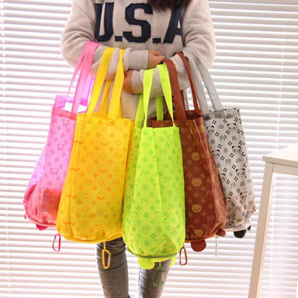 Сумка для супермаркета унисекс с рисунком милой собачки большая вместимость