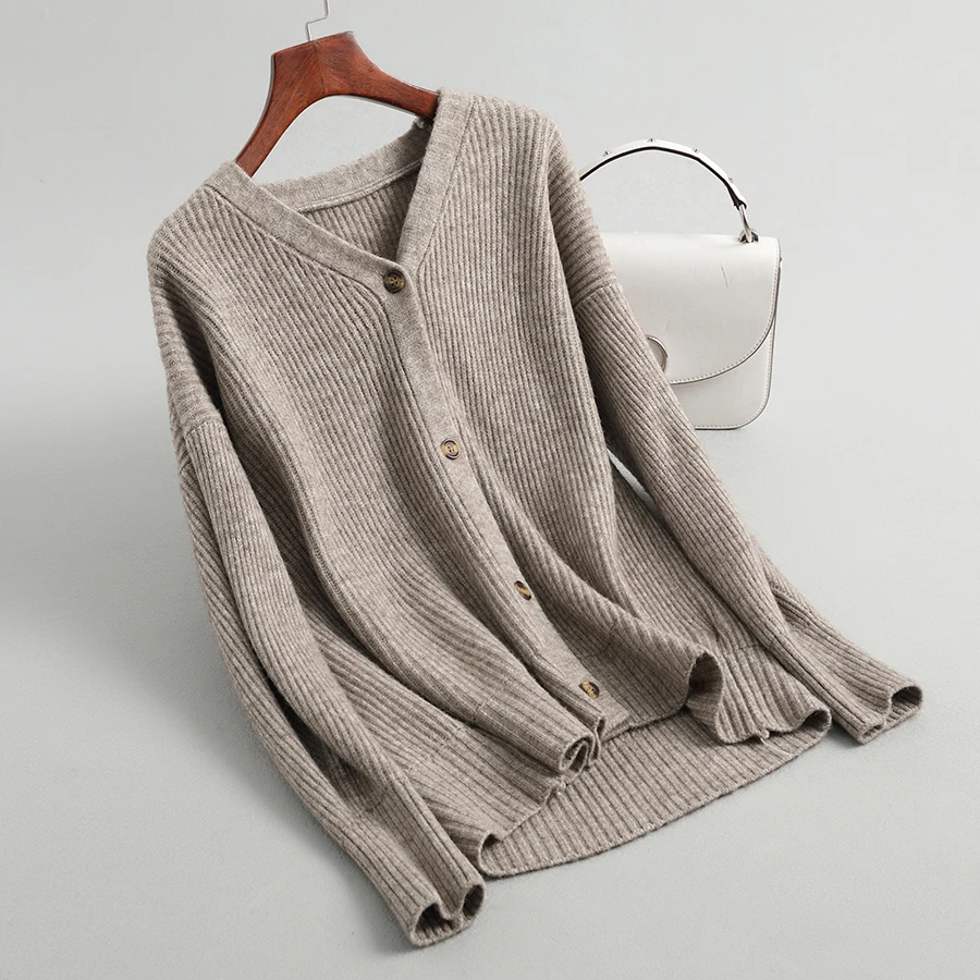 Fincati 2019 осень новое поступление женские кардиганы v-образный вырез длинный рукав