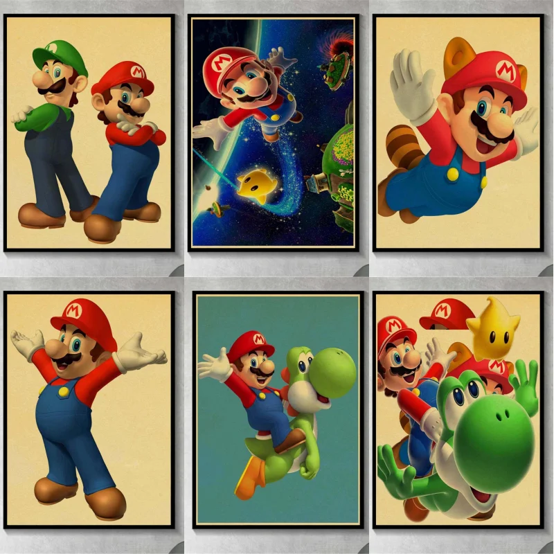 

Retro Art Deco Cartoon Comic Poster Home Decoration Kindergarten Room Mural Canvas Art Deco Painting