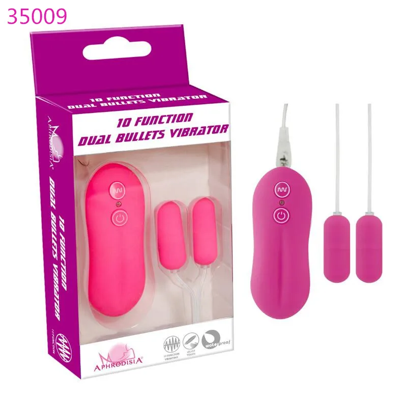 10-скоростной двойной вибратор-пуля проводной пульт дистанционного управления