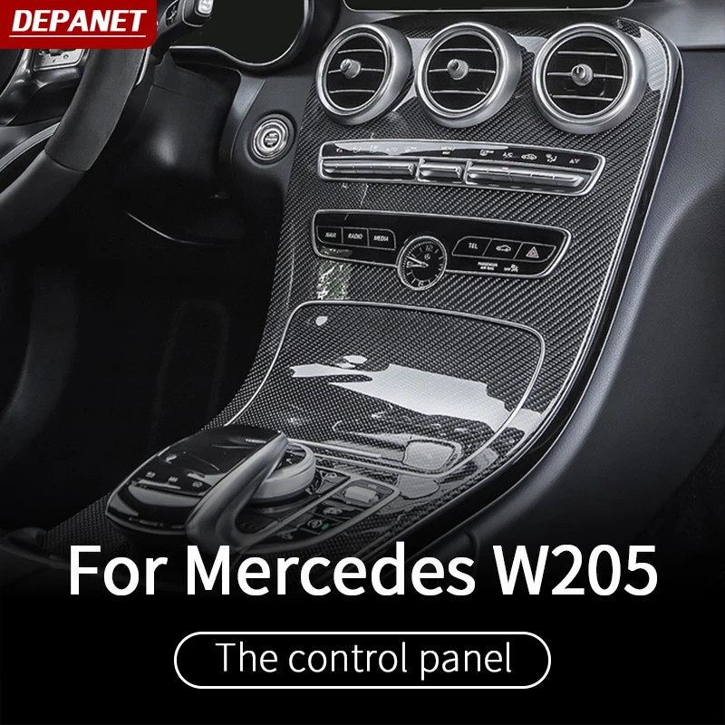 

carbon fiber control panel For 2015+Mercedes w205 amg coupe / interior trim c63 mercedes c class accessories Mercedes X253 glc