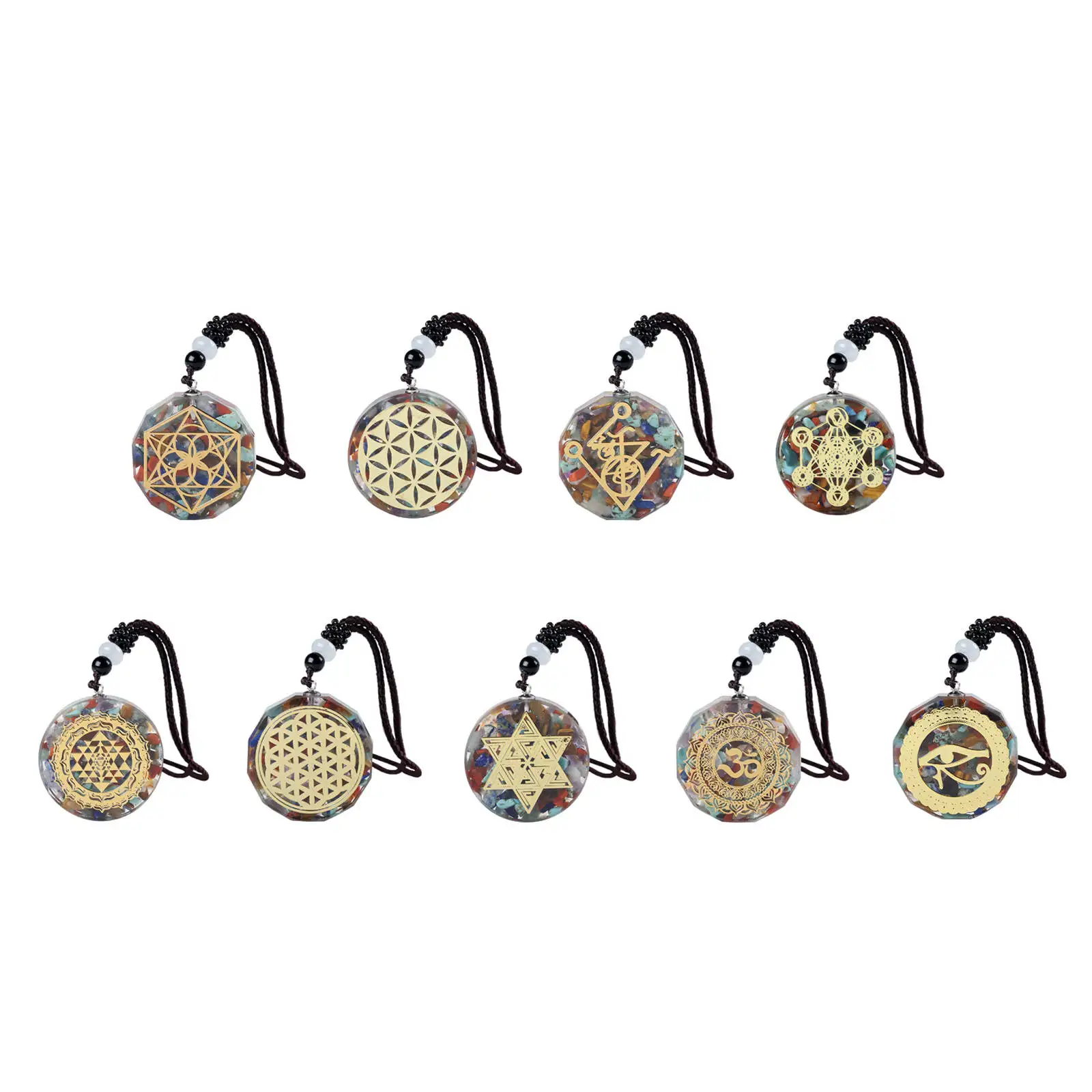 

's Pendant Necklace Sacred Geometry Chakra Energy Necklace Gift
