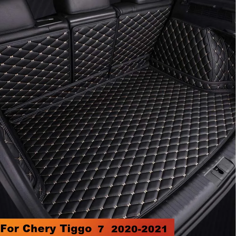 

Car Trunk Mats For Chery Tiggo 7 2020 2021 waterproof car-styling auto accessories Leather Custom Car Trunk Mat