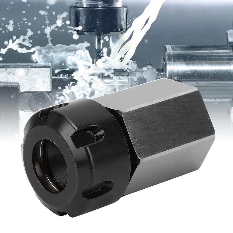 

Hex Collet Chuck Holder, Silver Carbon Steel High Strength ER Hex Collet for CNC Lathe Engraving Cutting Machine
