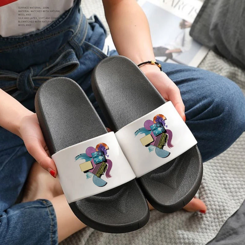 

Nail polish Slippers Bathroom Flip Flops Fashion Summer Slippers Women Non-slip Slippers Home Indoors Slippers