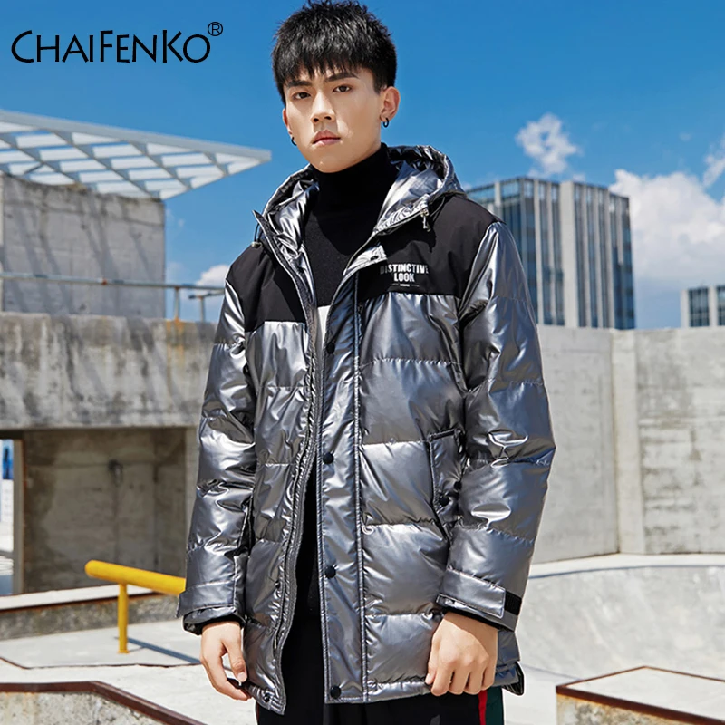 CHAIFENKO Brand Down Jacket Men Winter Warm Long Jacket Men Windproof Thick Hooded Windbreaker Coat Men Casual Fashion Parka Men