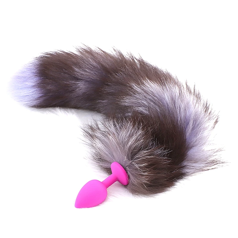 Силиконовая заглушка искусственный плюшевый хвост Расширение косплей игра