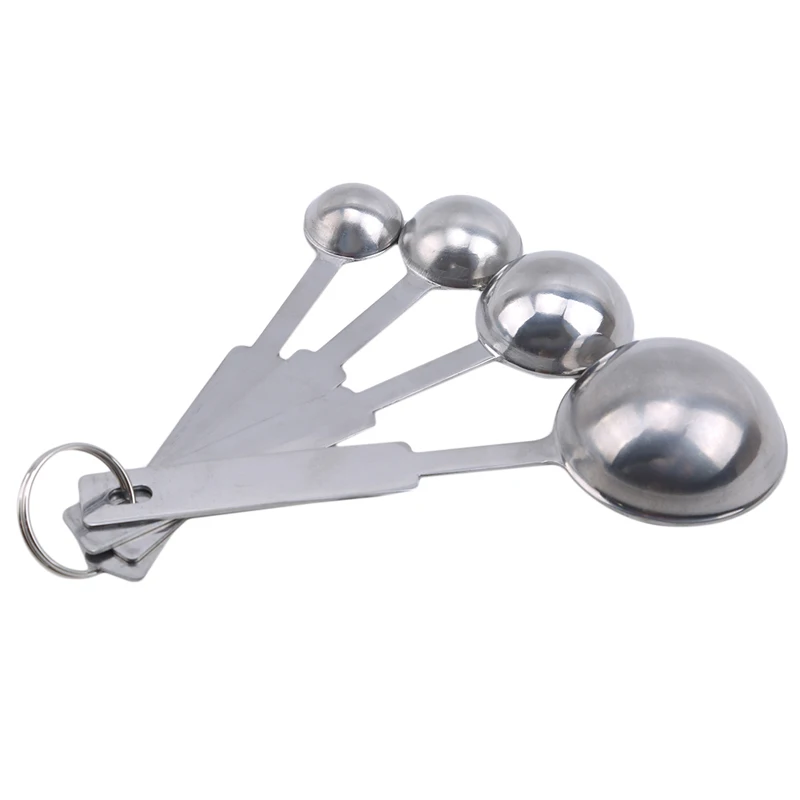 

4PCS/Set Kitchen Measuring Tools Set Accurate Stainless Steel Measuring Cup Measuring Spoons Scoop For Baking Sugar