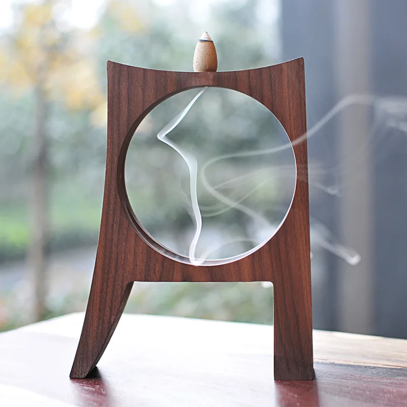 Деревянный держатель для благовоний креативный комнатный с обратным потоком