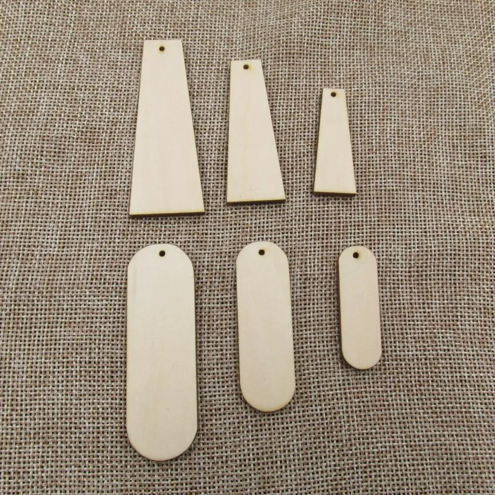 Необработанная пустое дерево Геометрическая Прямоугольная форма вырезы фанера