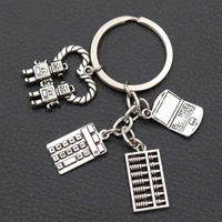 history of human civilization keychain abacus charm calculator charm computer charm artificial intelligence robot keyring