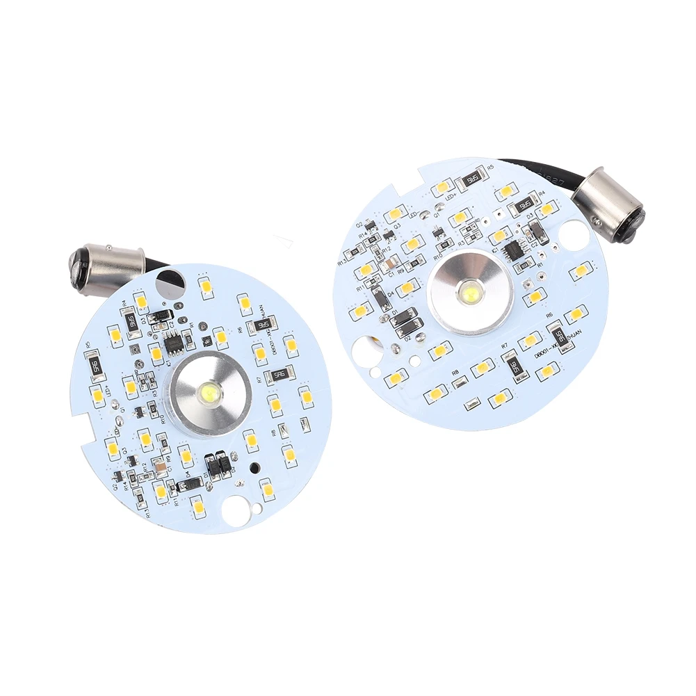 

2Pcs ABS LED Daytime Driving Lamp Turn Signal Lights for Motorcycle (Yellow)