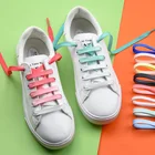 Яркие плоские шнурки радужные шнурки конфетного цвета для детей и взрослых парусиновые шнурки для обуви шнурки для кемпинга шелковые шнурки для вечерние 1 пара